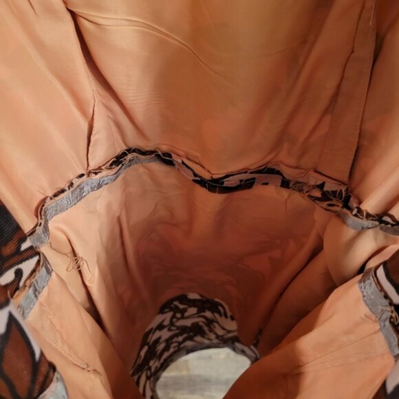 Vintage Sears Belted Sheath Dress with Lovely Brown Pattern - Picture 10 of 14